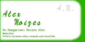 alex moizes business card